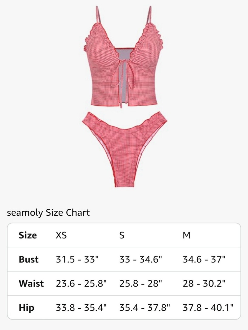 Red Gingham Two-Piece Swim Set - Picture 10 of 10